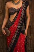 Tiyara - Pure Modal Ajrakh saree