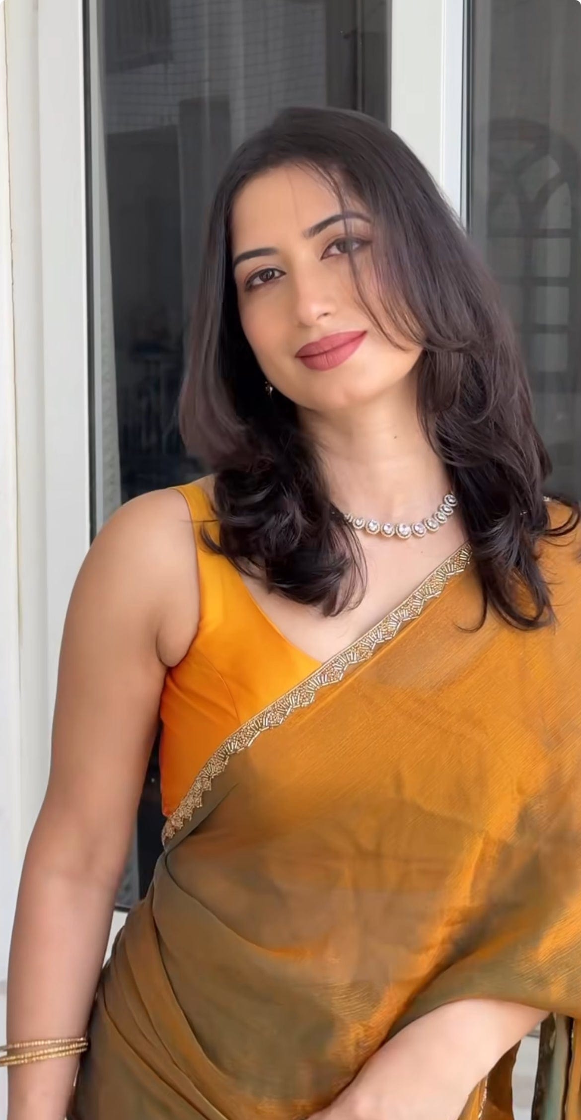 Madhuri - Flowy sheer Chiffon saree