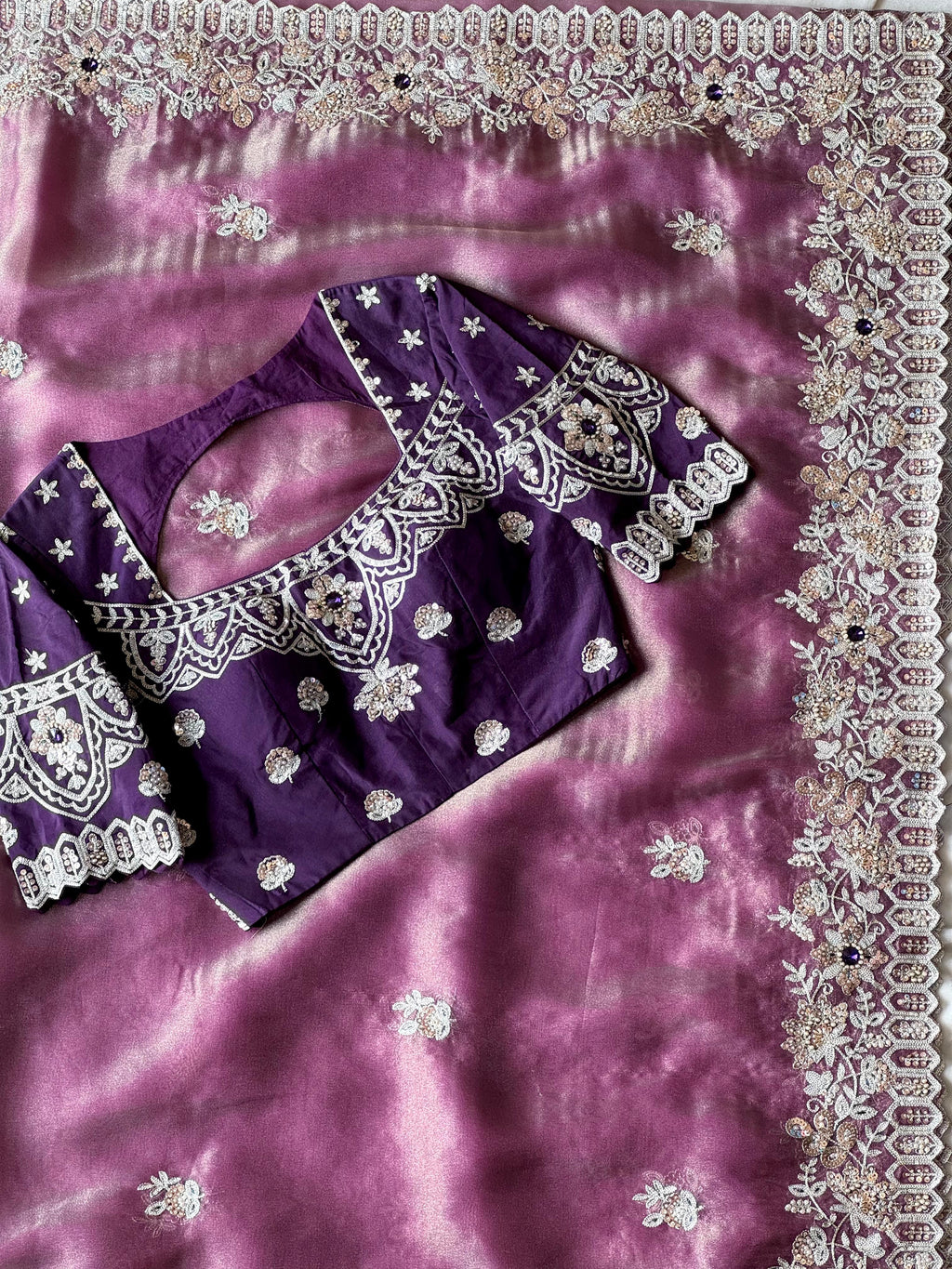 Manisha - Pure Tissue Handwork Saree