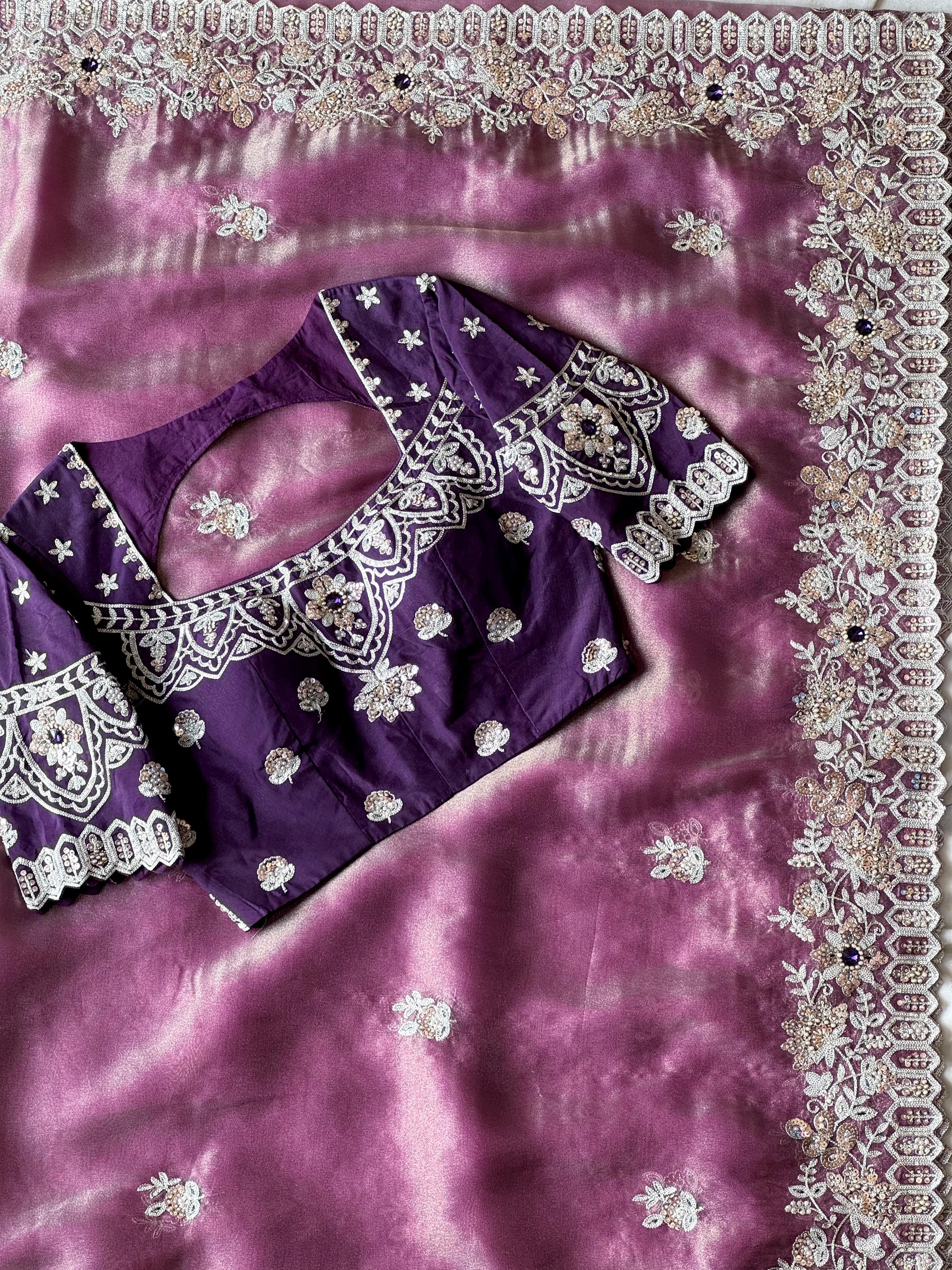 Manisha - Pure Tissue Handwork Saree