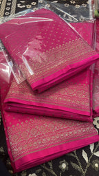 Shree-Pure Khaddi Crepe Chiffon Saree
