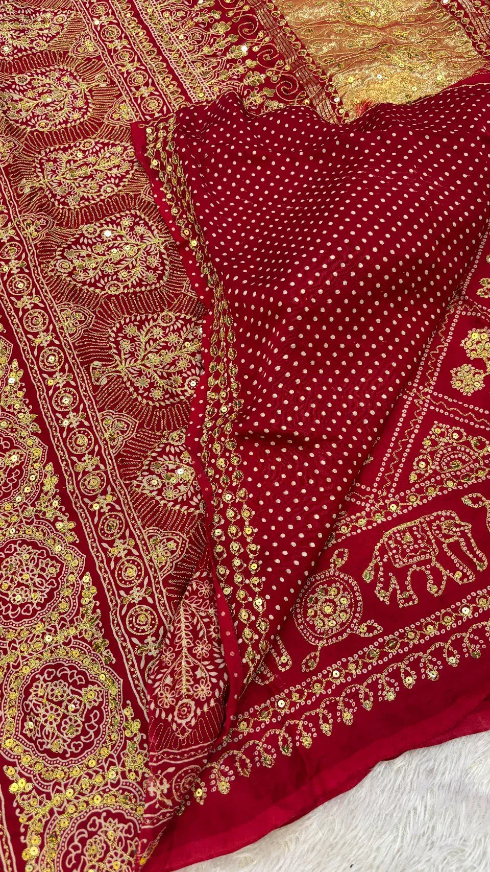 Jal - Pure Gajji Silk Saree with full Handwork