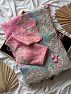 Rishma - Designer Cocktail Handwork Saree