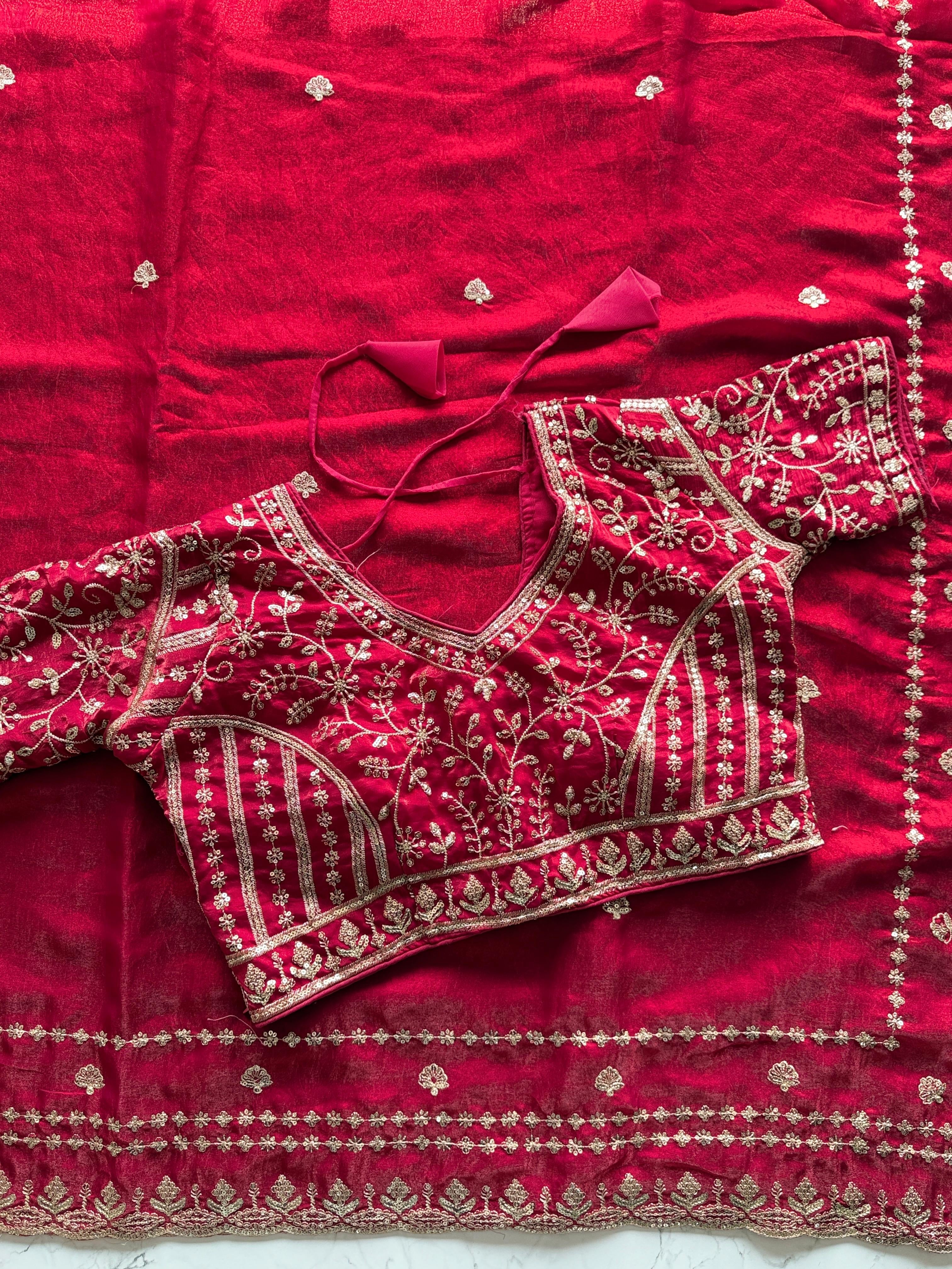 Jinal - Designer Crepe Silk Saree