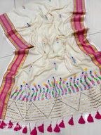 Karthika - Pure Mul Mul Handwoven Saree