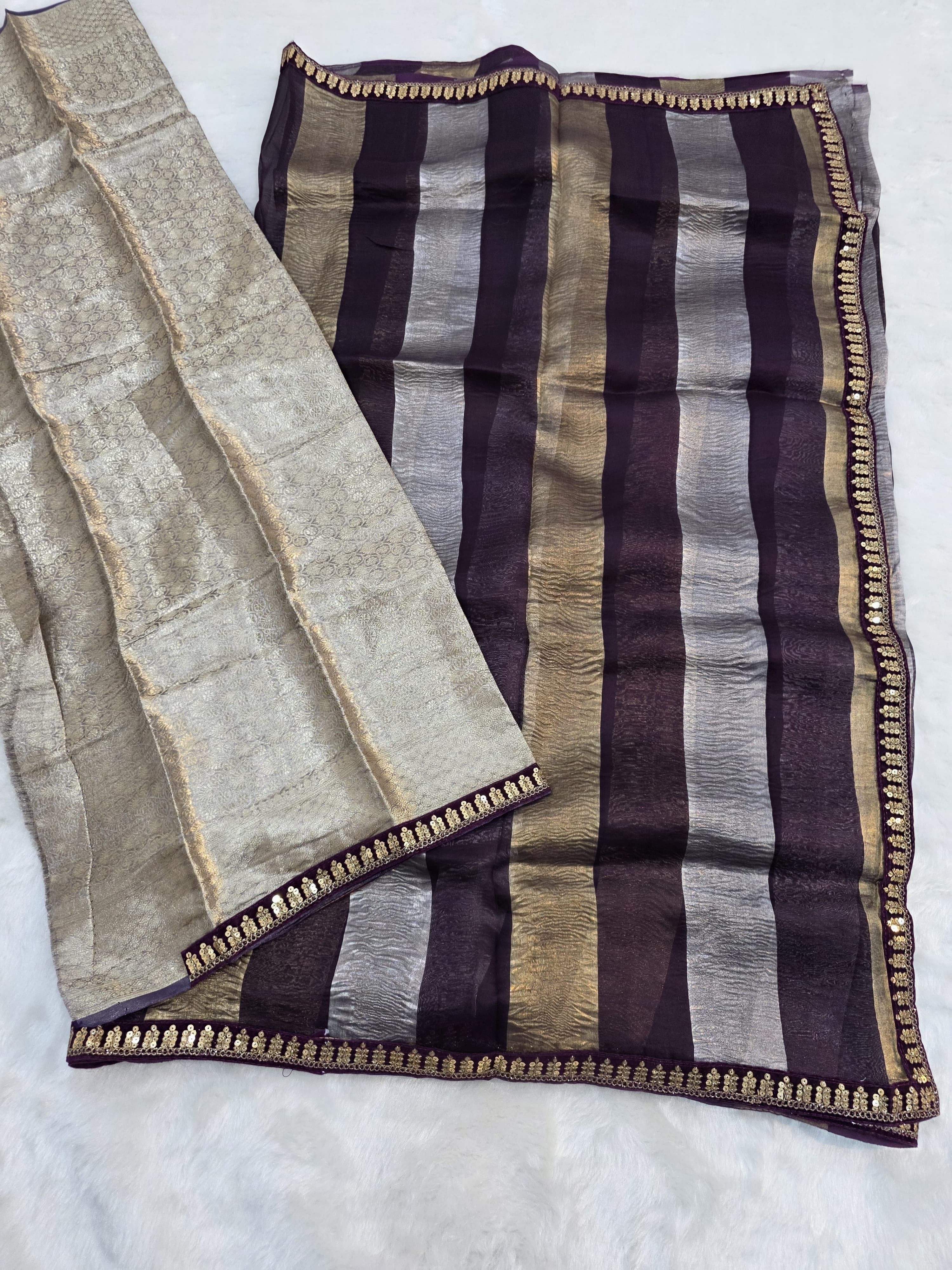 Vandana - Pure Kora Silk Handwoven Kadhua Saree