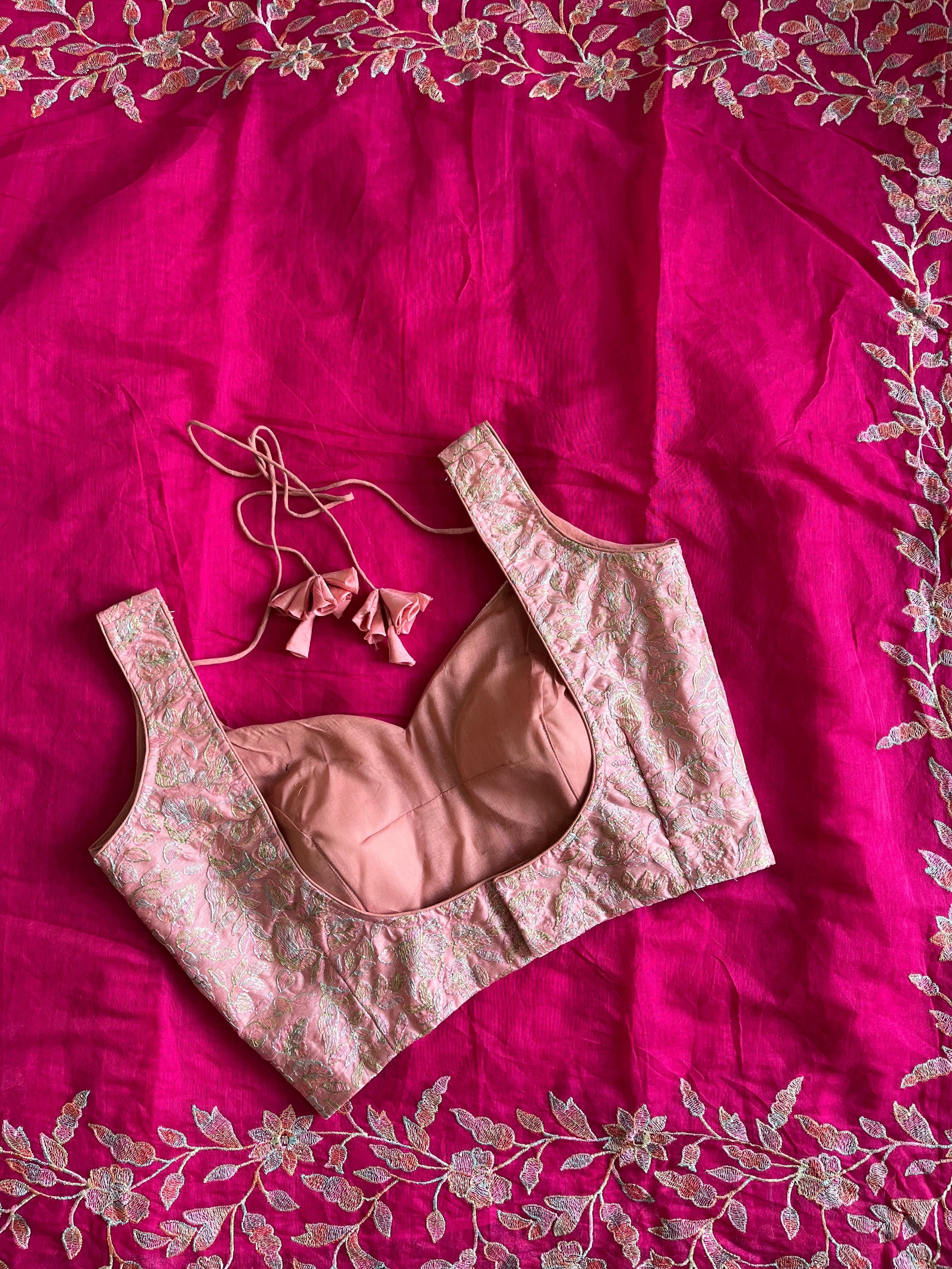 Divya - Premium Chanderi Saree with Multi-Thread Embroidery