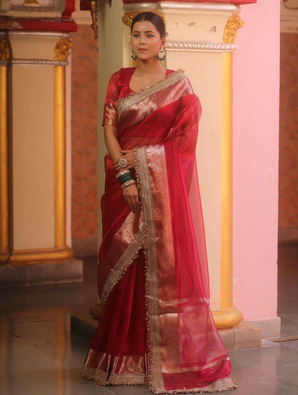 Manvi - Banarasee Tissue Silk Saree