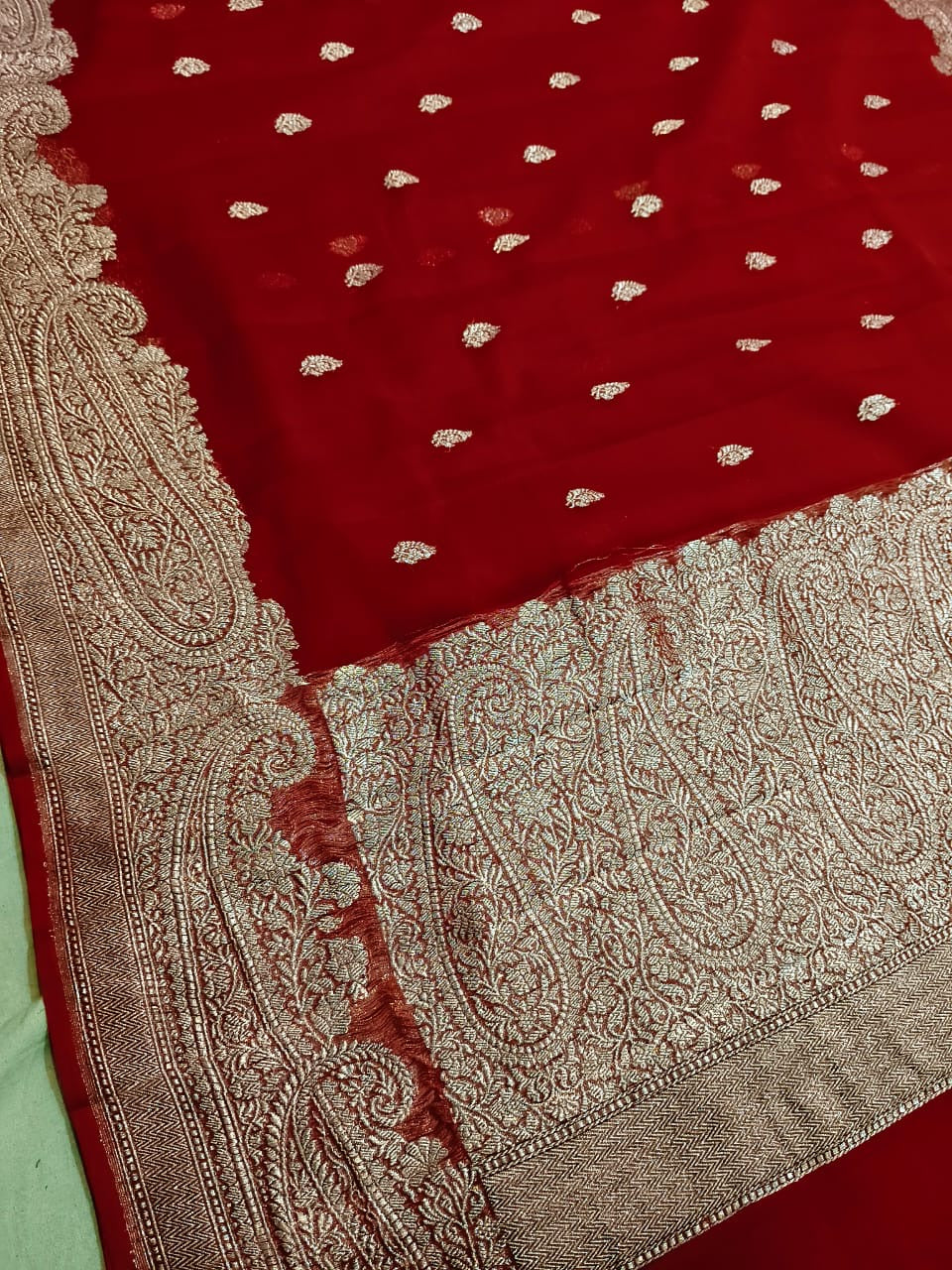 Tejaswi - Pure Khaddi Chiffon Saree