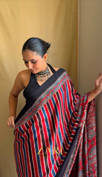 Stuthi - Pure Modal Ajrakh saree [Ready to Dispatch]
