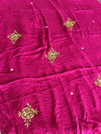 Minar | Handcrafted Ajrakh Couture Saree [Ready to Dispatch]