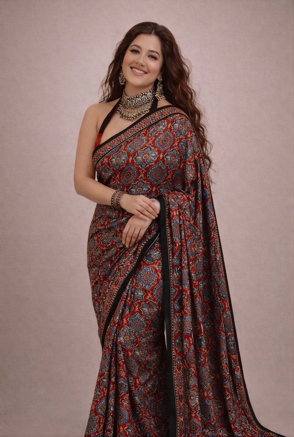 Tachi - Pure Modal Ajrakh saree
