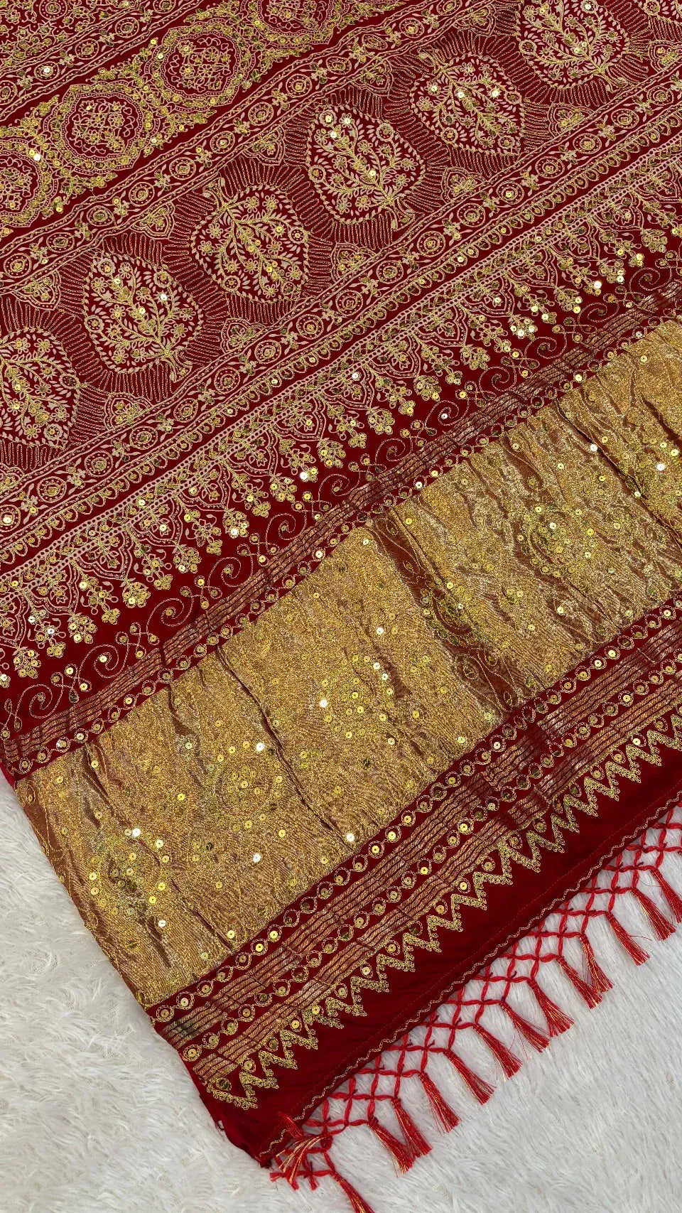 Jal - Pure Gajji Silk Saree with full Handwork