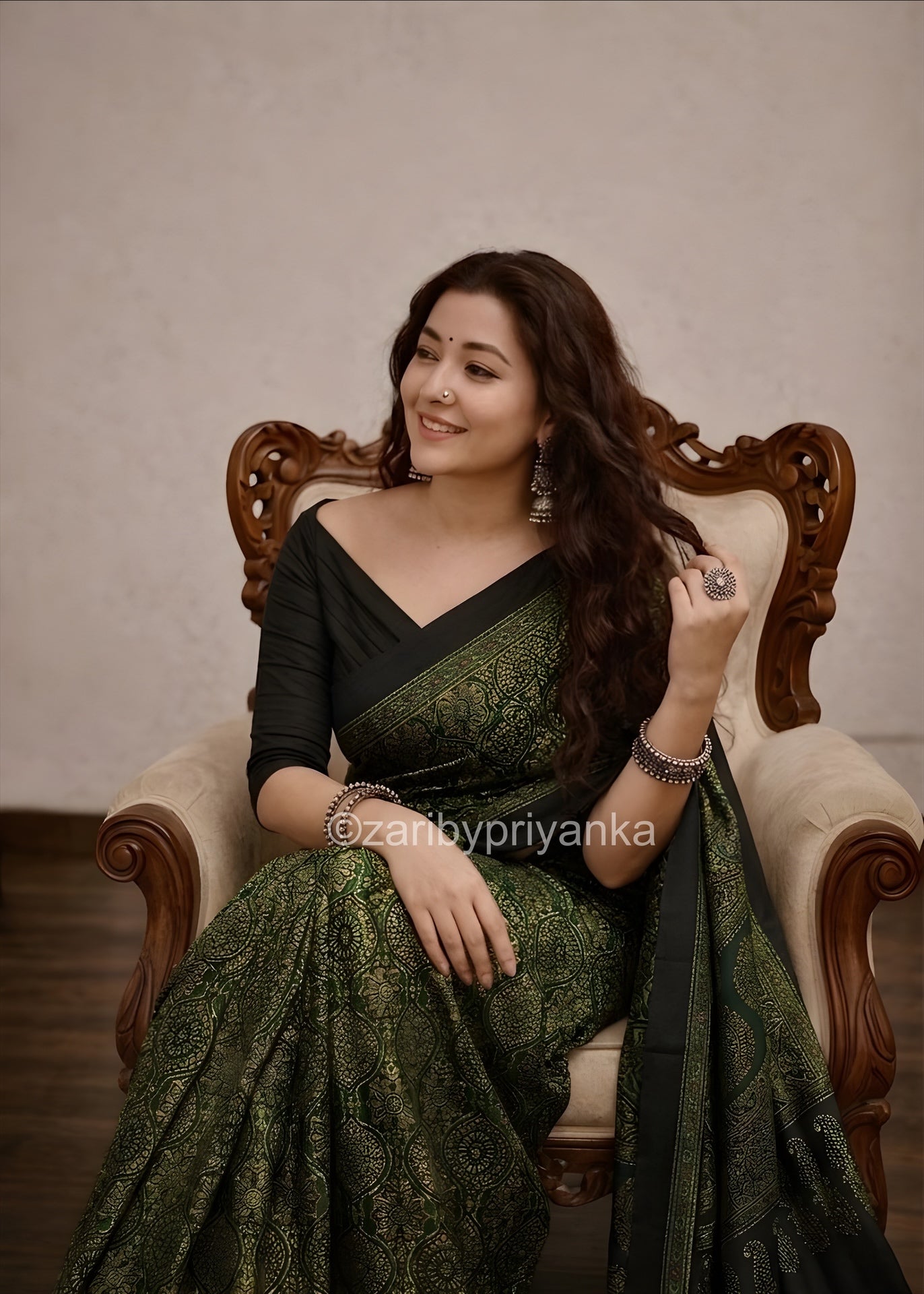 Kinara  - Pure Modal Ajrakh saree