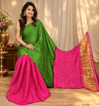 Tash - Pure Modal Bandhej Saree with Tissue Pallu