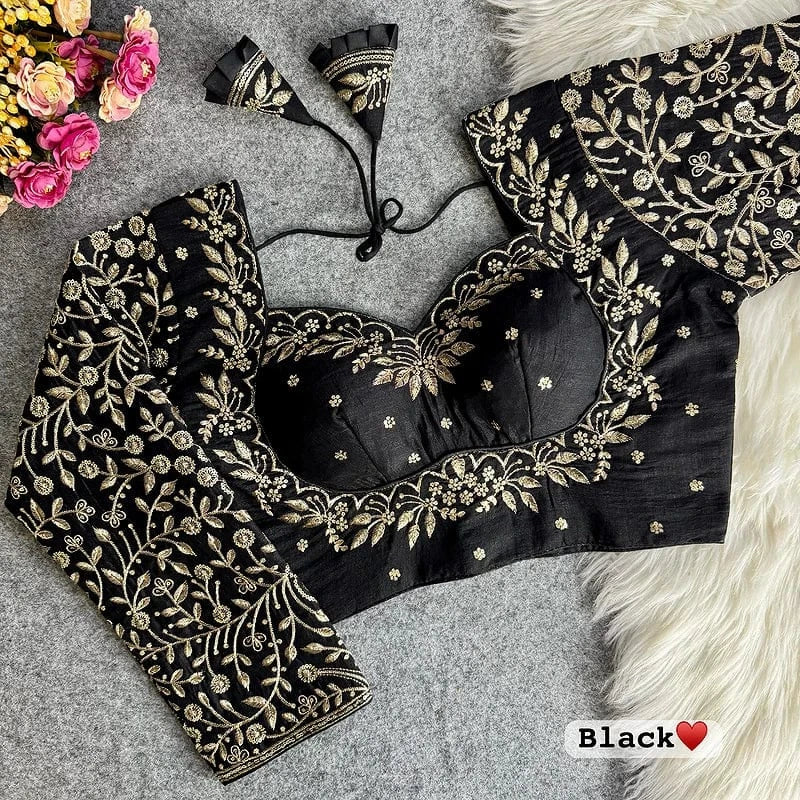 Lush - Silk Blouse with Heavy Zari Embroidery & Sequence Work