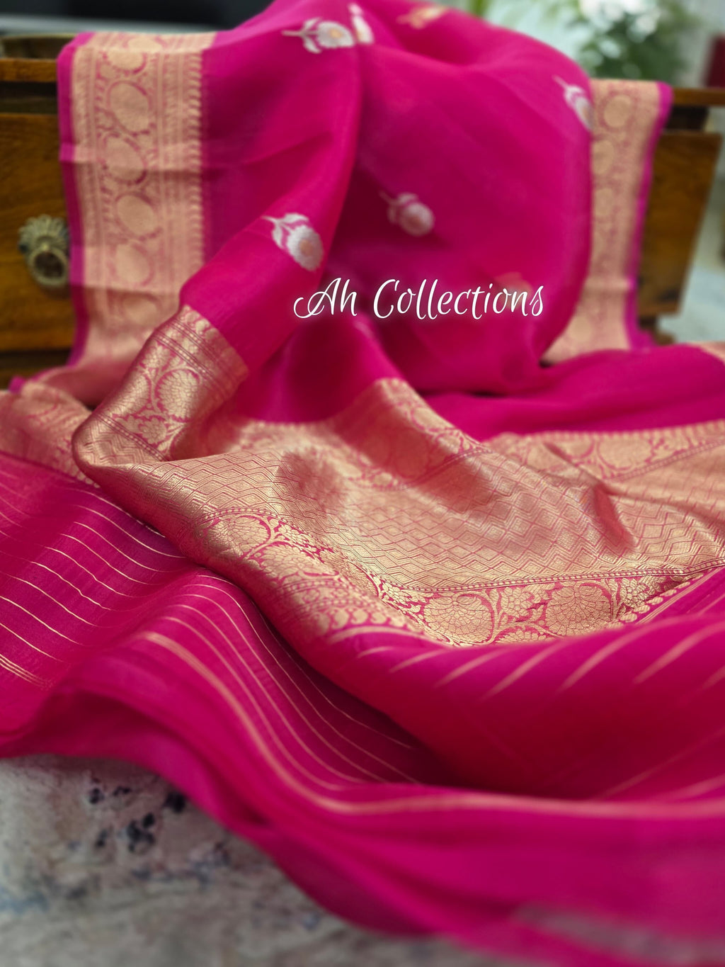 Chahat - Handwoven Kaduwa Kora Silk Saree