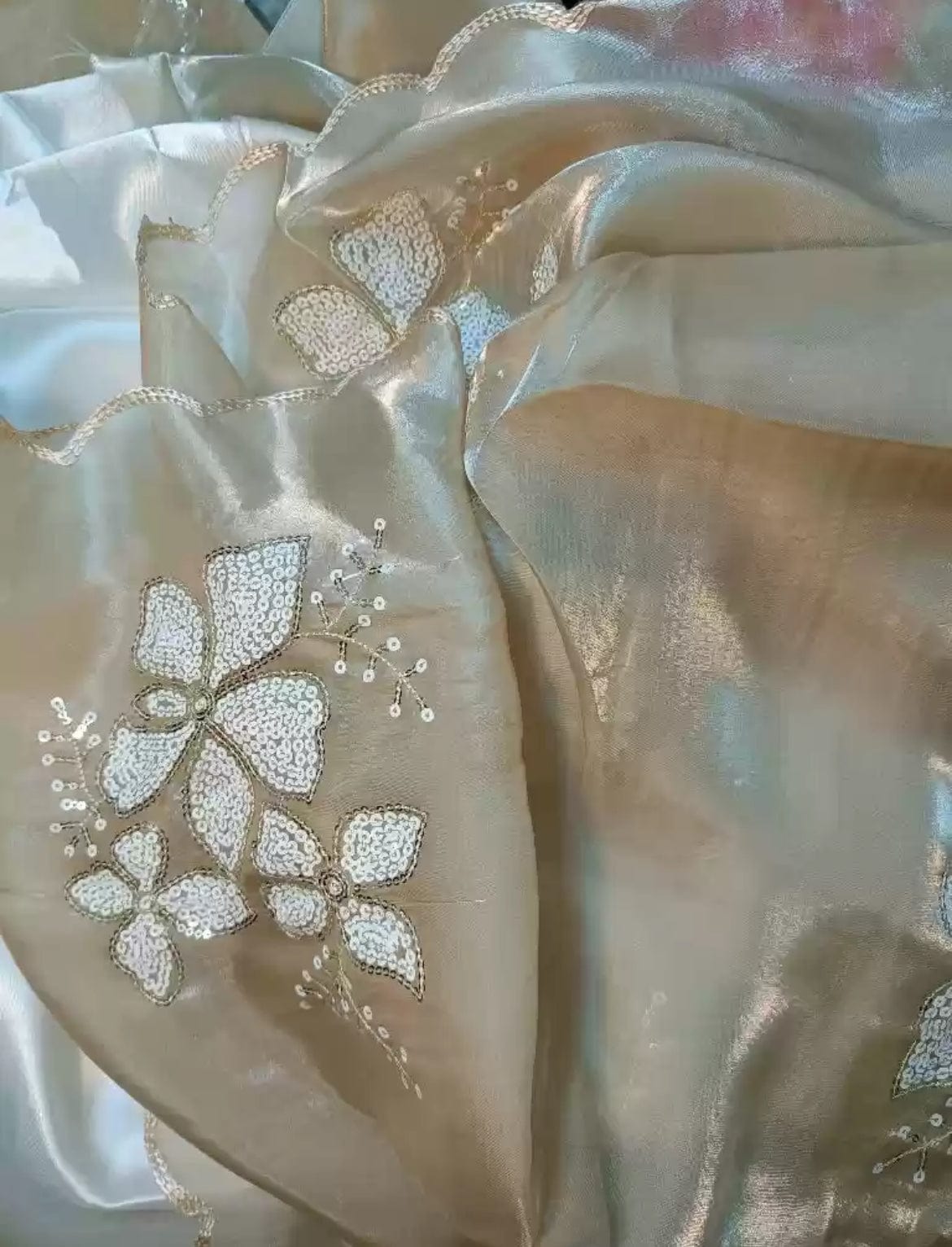 Arti Soft Organza Sequins Embellished Saree