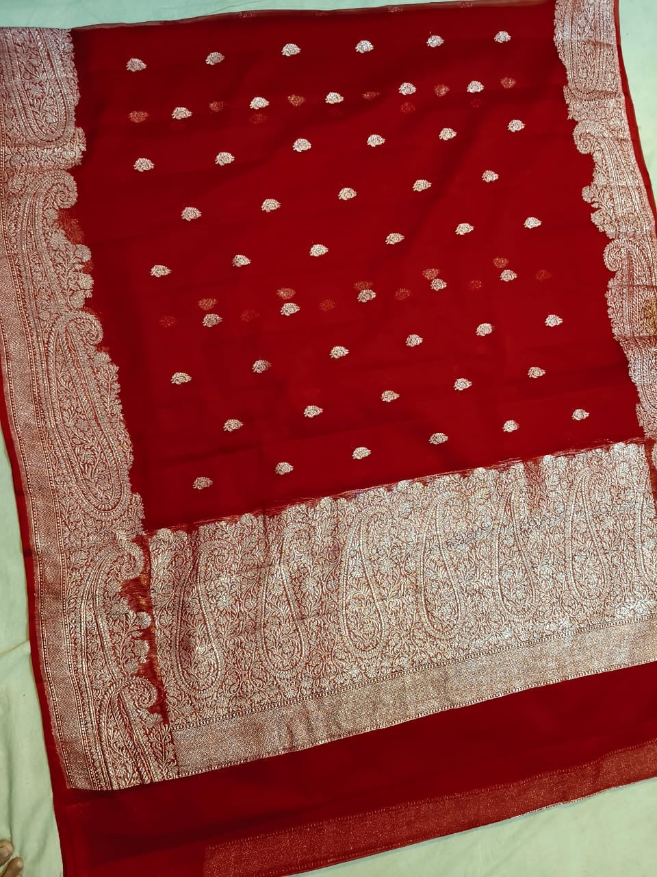 Tejaswi - Pure Khaddi Chiffon Saree