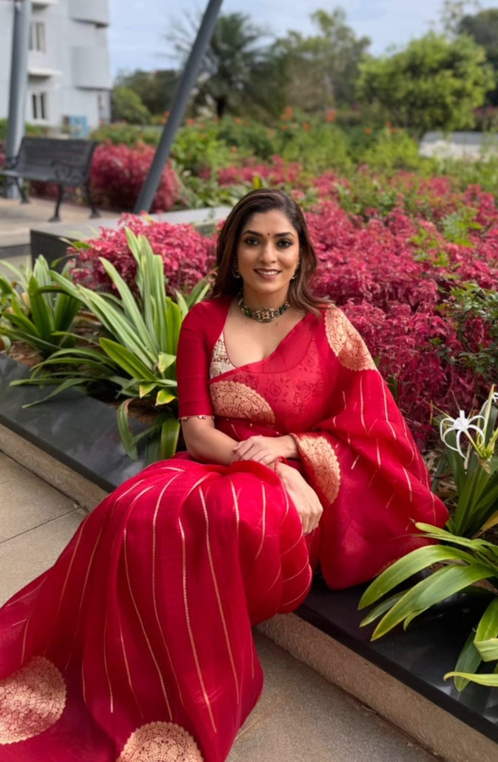 Anara - Pure Kora Silk Saree with Golden Kadhwa Borders