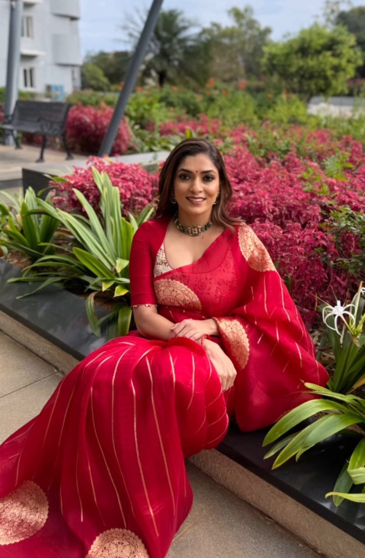 Anara - Pure Kora Silk Saree with Golden Kadhwa Borders