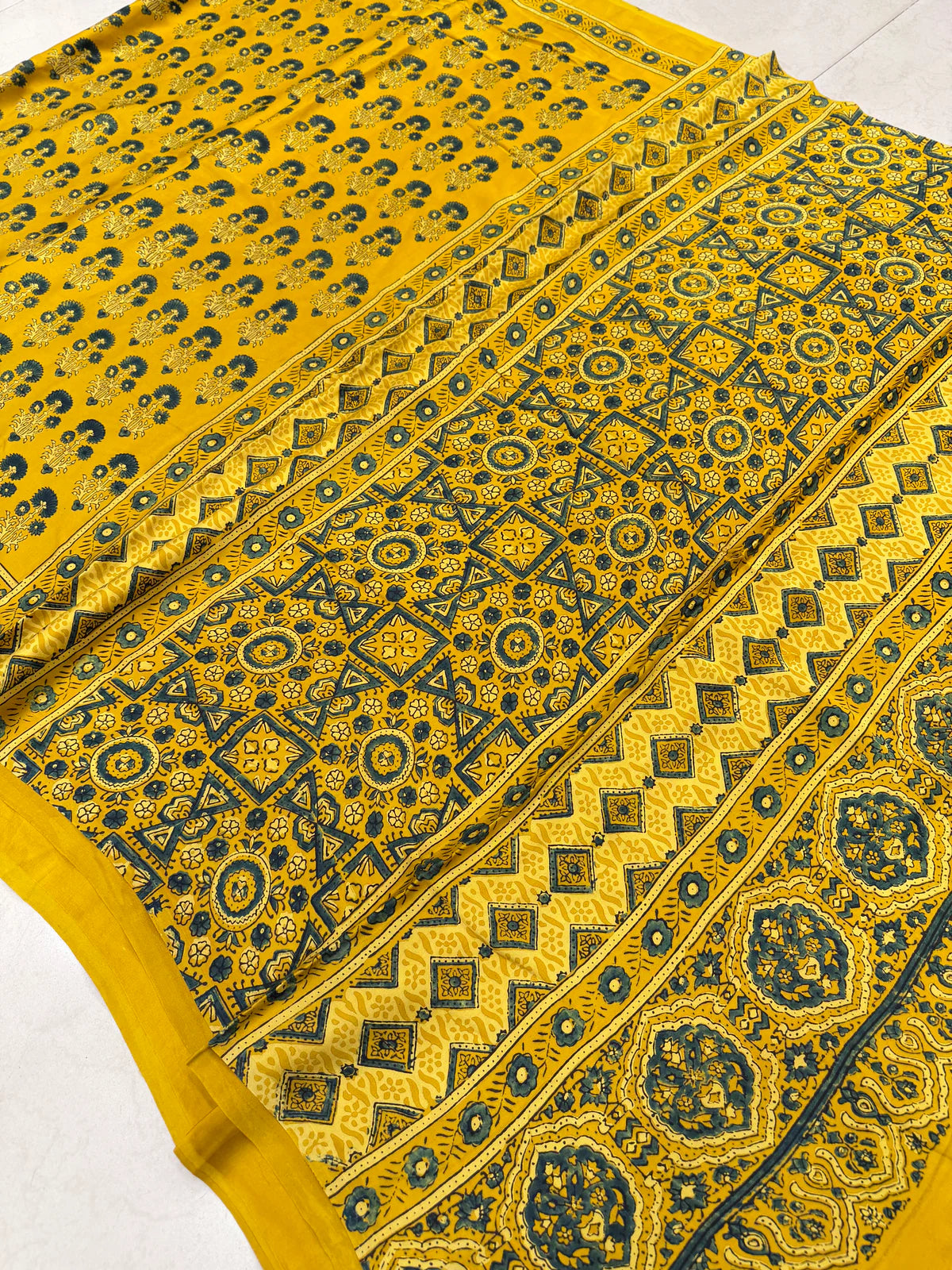 Yasmin - Pure Modal Ajrakh saree