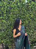 Tripthi - Pure Modal Hand stitched Mirror Designer Saree