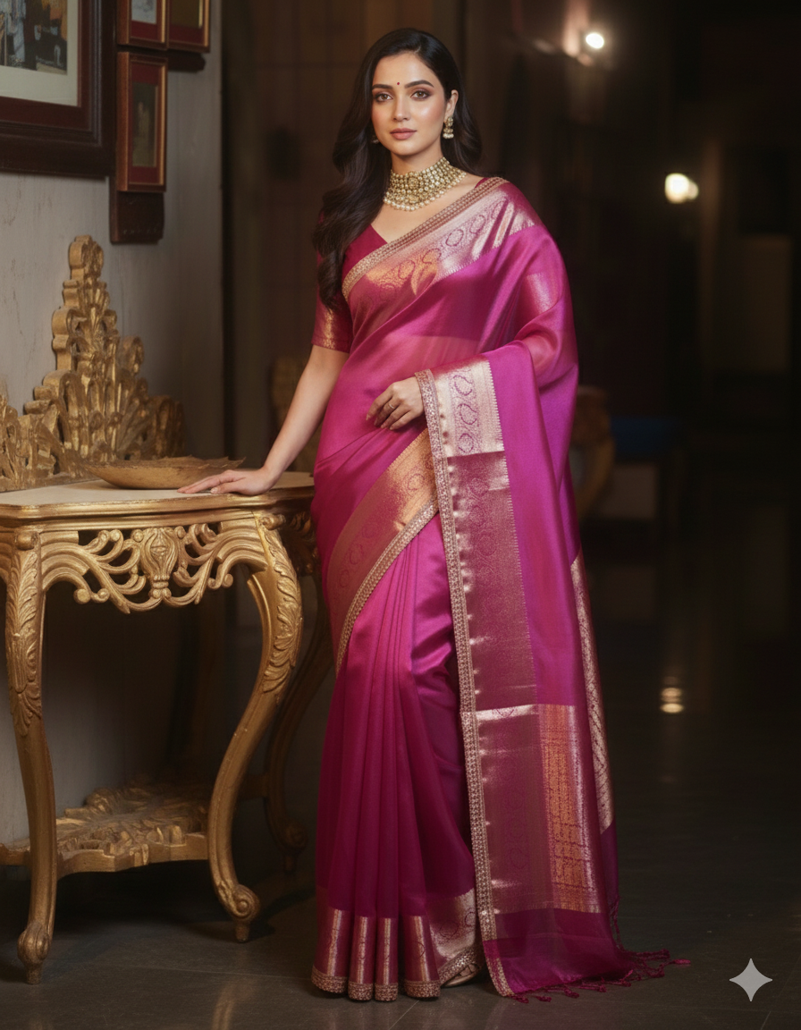 Maaya - Handwoven Banarasee Tissue Silk Saree