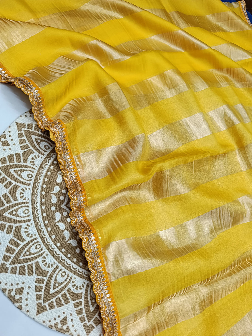 Vandana - Pure Kora Silk Handwoven Kadhua Saree