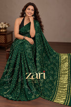 Mihira - Pure Bandhej Modal Silk Bandej Saree