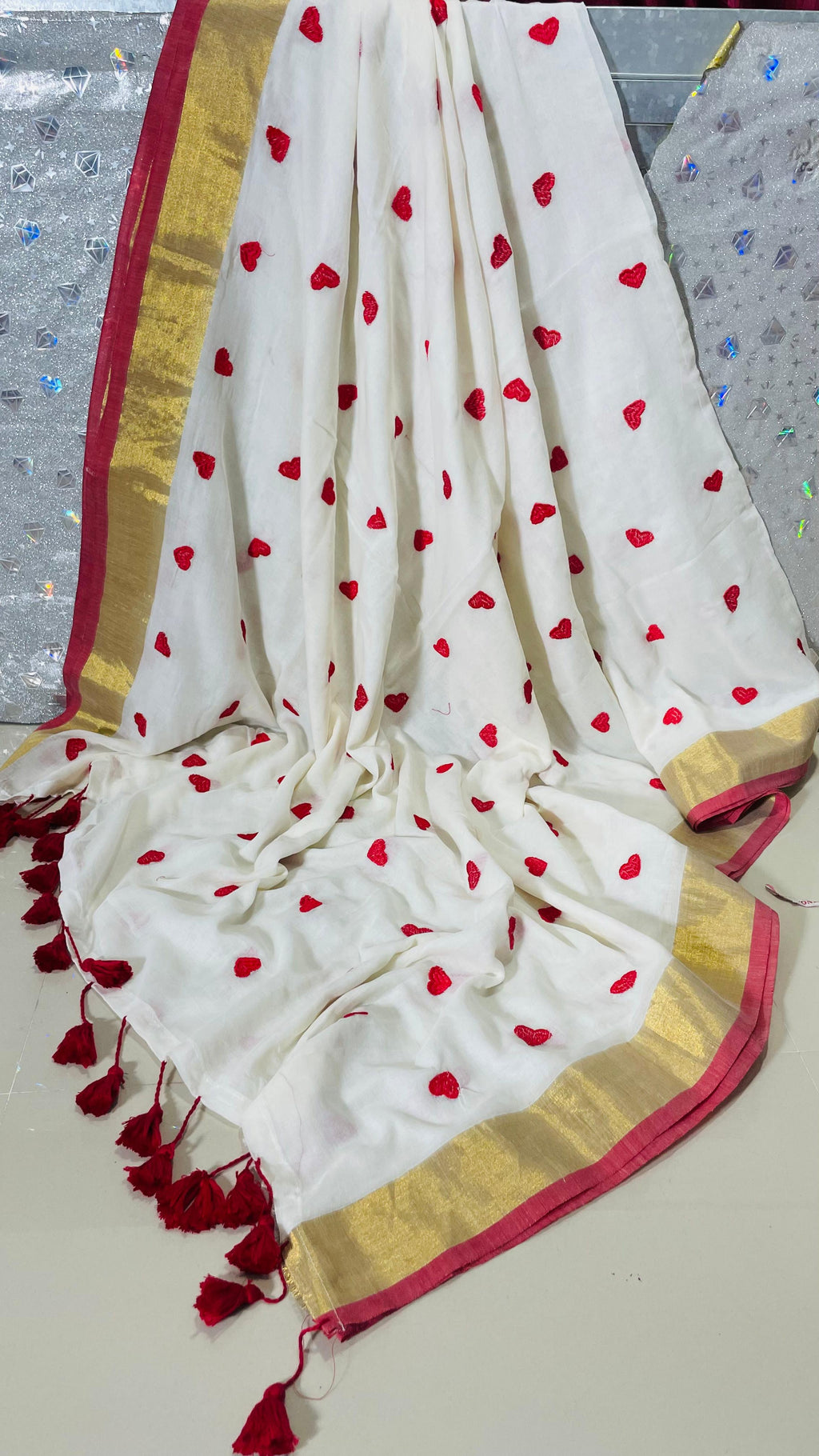 Saranya - 120 Mul Mul Handloom Cotton Saree