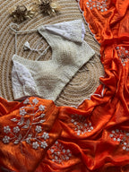 Nima - Crepe silk saree
