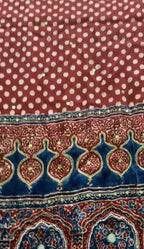 Tina - Designer Pure Modal Ajrakh Mirror saree