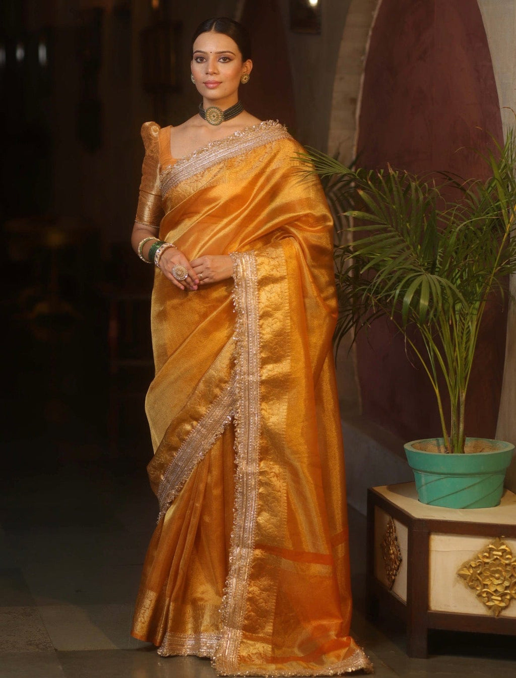 Manvi - Banarasee Tissue Silk Saree