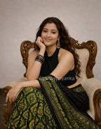 Tanara - Designer Pure Modal Ajrakh Mirror saree