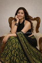 Tanara - Designer Pure Modal Ajrakh Mirror saree