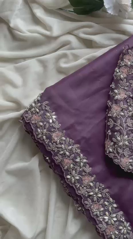 Lata - Soft Space Silk Designer Ready to Wear Saree