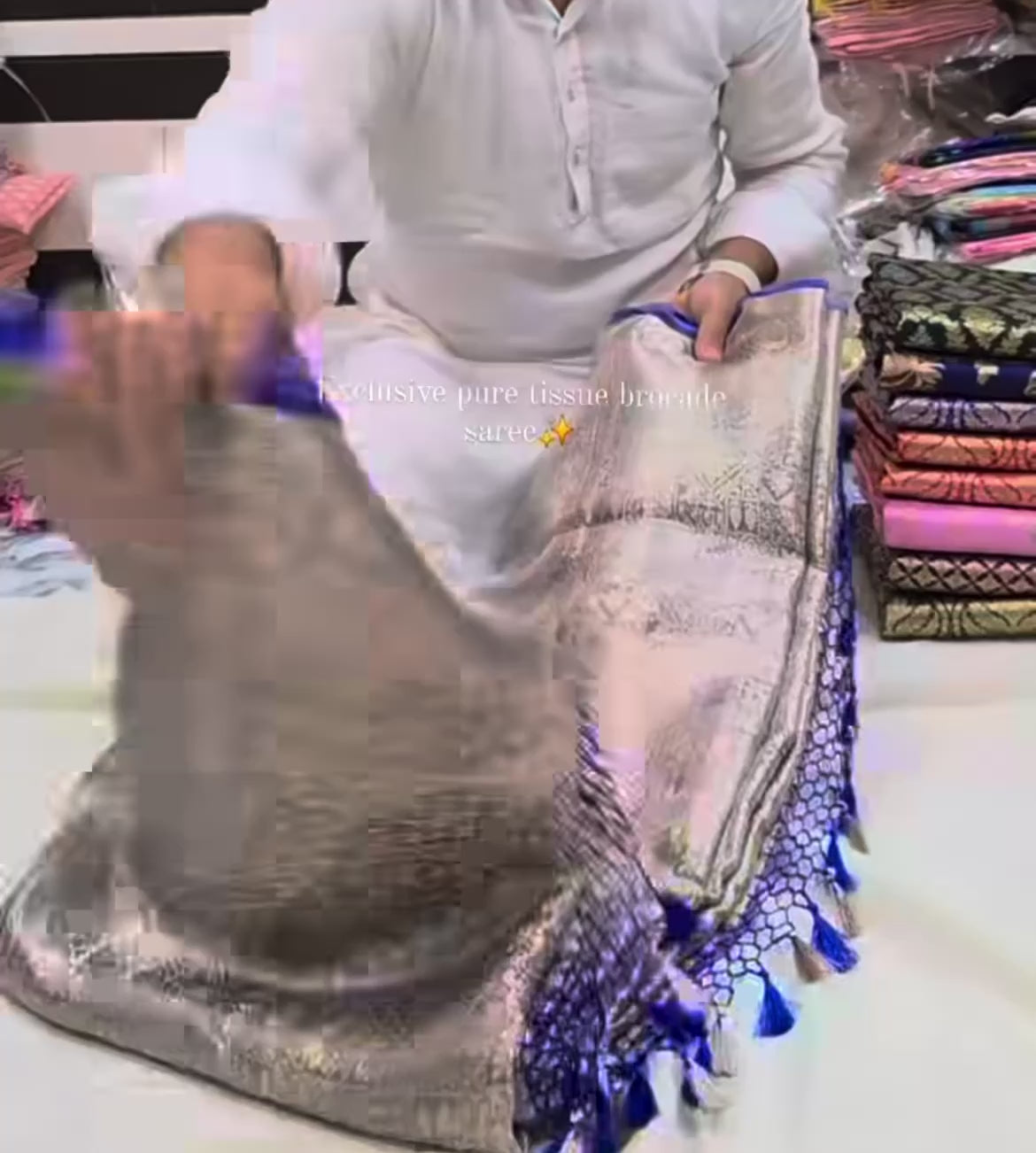 Dhwani -  Pure Banarasi Tissue Silk Saree