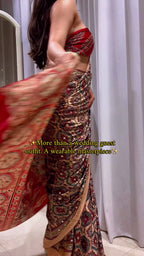 Zalak | Handcrafted Ajrakh Couture Saree