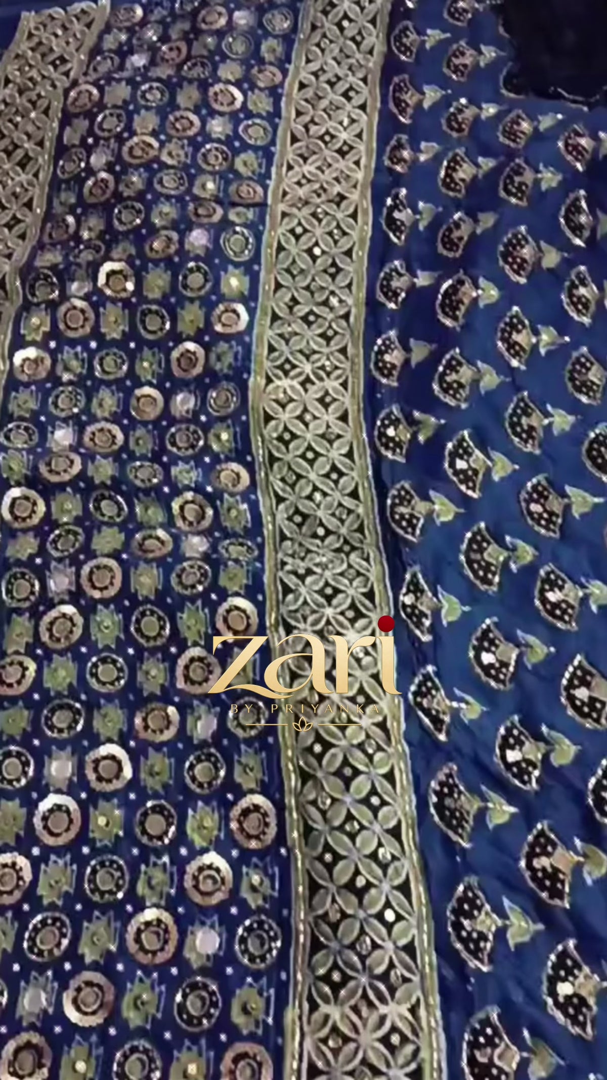 Minar | Handcrafted Ajrakh Couture Saree [Ready to Dispatch]