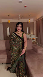 Sravti | Handcrafted Ajrakh Couture Saree