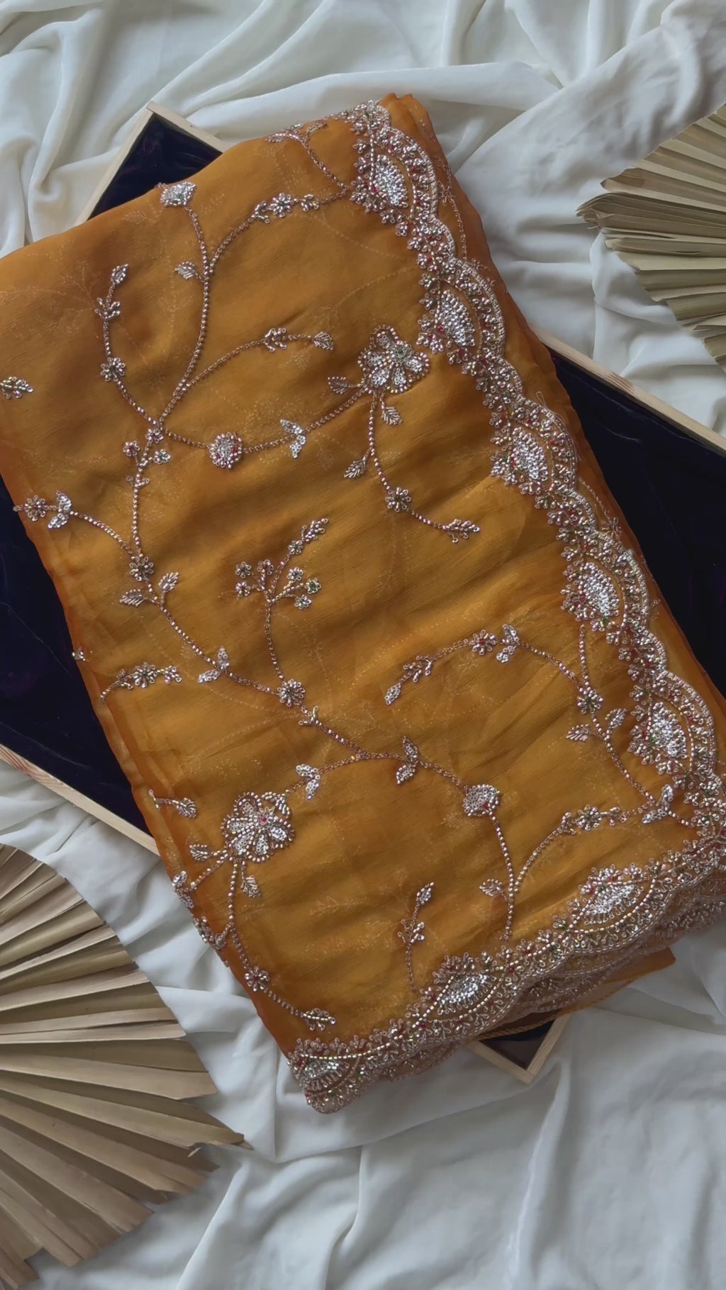 Alana - Designer Tissue Crepe Saree