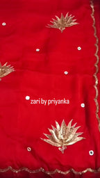 Zora | Handcrafted Ajrakh Couture Saree