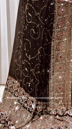 Aaina | Handcrafted Ajrakh Couture Saree