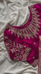 Raga - Tissue Silk Saree with Scallop sequins handwork
