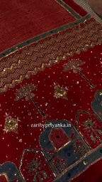 Naksha | Handcrafted Ajrakh Couture Saree