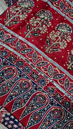 Tashini - Designer Ajrakh Handworked Saree