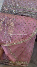 Masoom - Designer Tissue Organza Saree with handwork