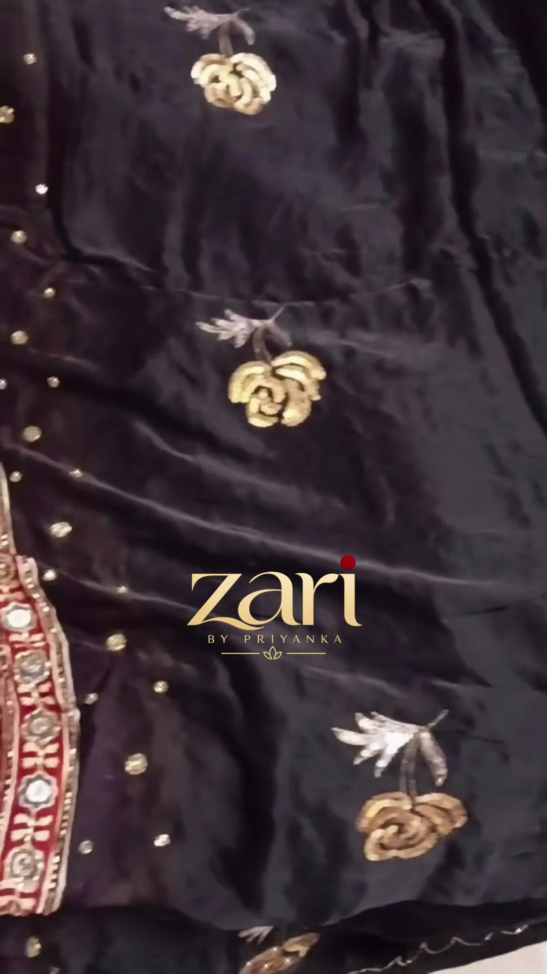 Malika | Handcrafted Ajrakh Couture Saree [Ready to Dispatch]