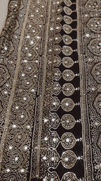 Nushra - Designer Ajrakh Handworked Saree